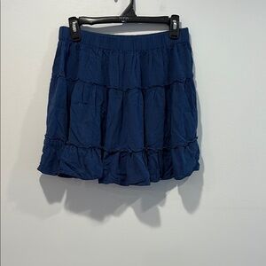 SHEIN Blue Tiered Bubble Mini Skirt